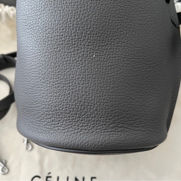 Celine Big Bag Nano Bucket Grey Grained Calfskin - Picture 6 of 16